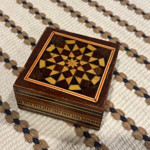 Vintage Wood Inlay Small Box